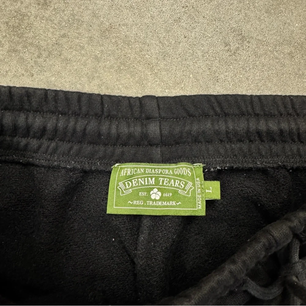 Men's Black denim tears Sweatpants L - Picture 5 of 7